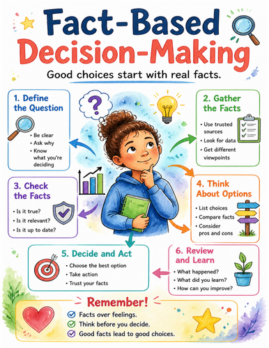 Fact-Based Decision-Making I Educational Poster I Classroom Decor