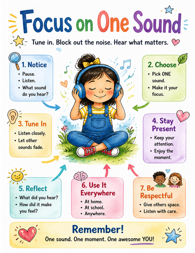 Focus on One Sound I Educational Poster I Classroom Decor