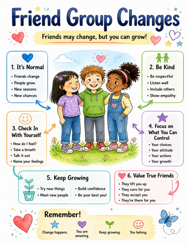 Friend Group Changes I Educational Poster I Classroom Decor