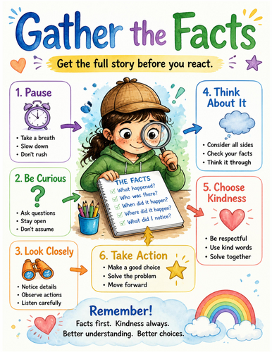 Gather the Facts I Educational Poster I Classroom Decor