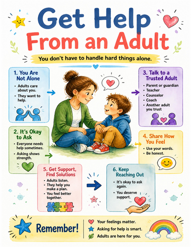 Get Help From an Adult I Educational Poster I Classroom Decor