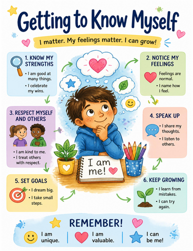Getting to Know Myself I Educational Poster I Classroom Decor