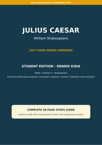 Complete 50-page Julius Caesar study guide for the 2027 exam series onwards