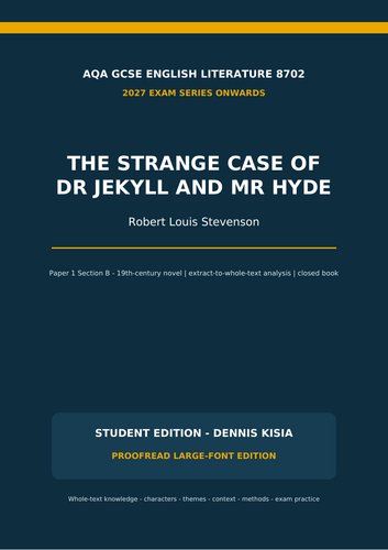 Complete 50-page Jekyll and Hyde study guide for the 2027 exam series onwards