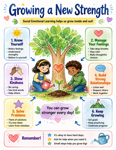Growing a New Strength I Educational Poster I Classroom Decor