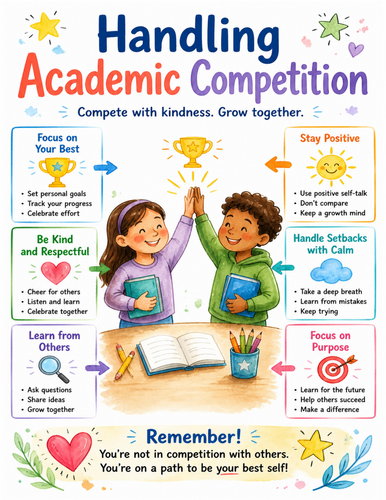 Handling Academic Competition I Educational Poster I Classroom Decor