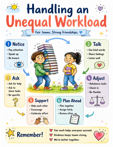Handling an Unequal Workload I Educational Poster I Classroom Decor