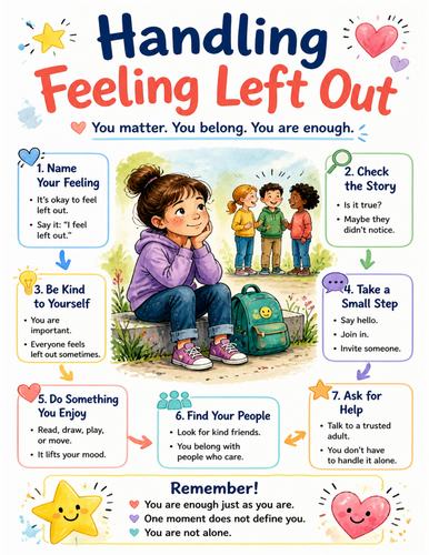 Handling Feeling Left Out I Educational Poster I Classroom Decor