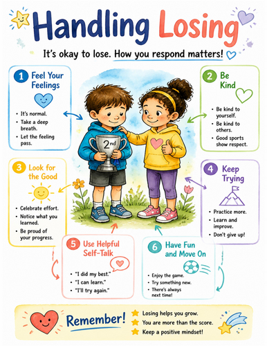 Handling Losing I Educational Poster I Classroom Decor