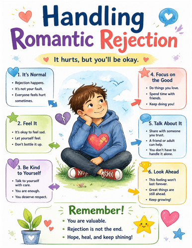 Handling Romantic Rejection I Educational Poster I Classroom Decor
