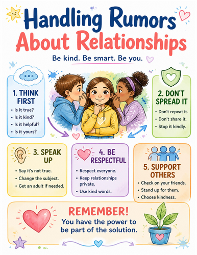 Handling Rumors About Relationships I Educational Poster I Classroom Decor