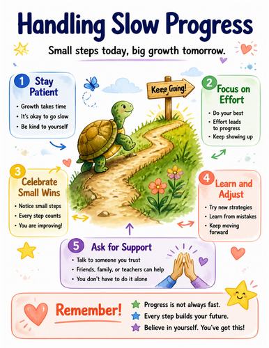 Handling Slow Progress I Educational Poster I Classroom Decor