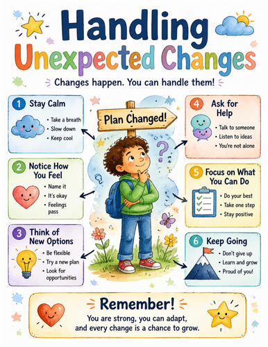 Handling Unexpected Changes I Educational Poster I Classroom Decor