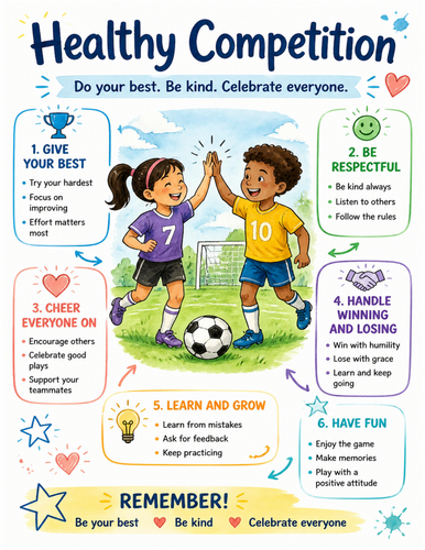 Healthy Competition I Educational Poster I Classroom Decor