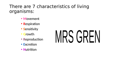 IGCSE BIOLOGY CHARACTERISTICS OF LIVING THINGS