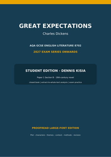 Complete 50-page Great Expectations study guide for the 2027 exam series onwards.