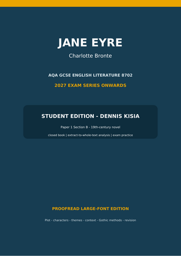 complete 50-page Jane Eyre study guide for the 2027 exam series onwards