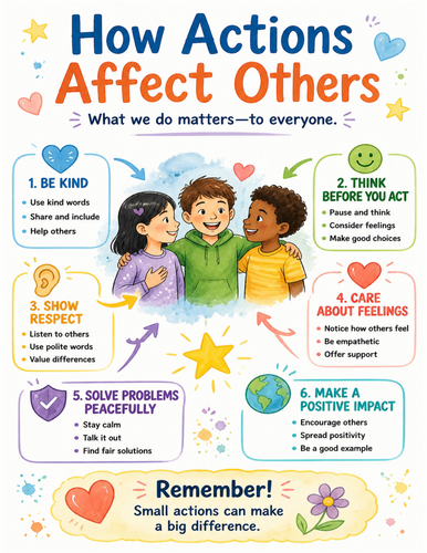 How Actions Affect Others I Educational Poster I Classroom Decor