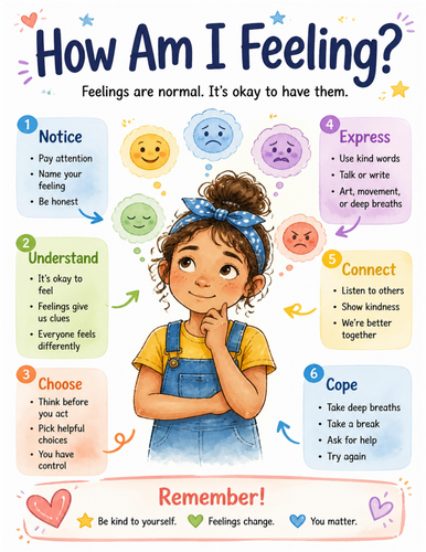 How Am I Feeling I Educational Poster I Classroom Decor