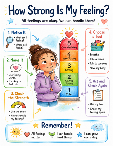 How Strong Is My Feeling I Educational Poster I Classroom Decor