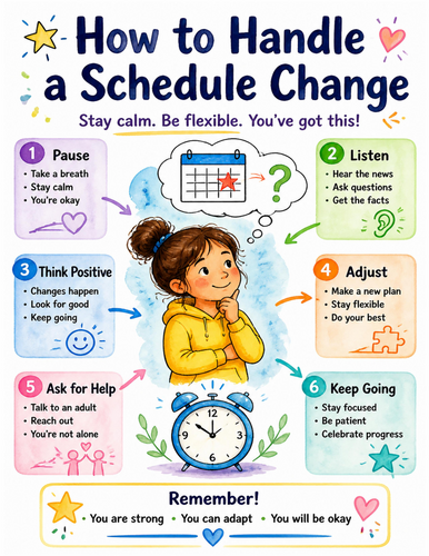 How to Handle a Schedule Change I Educational Poster I Classroom Decor