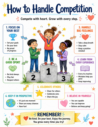 How to Handle Competition I Educational Poster I Classroom Decor