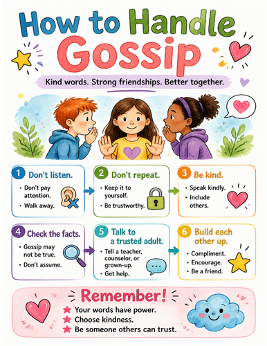 How to Handle Gossip I Educational Poster I Classroom Decor