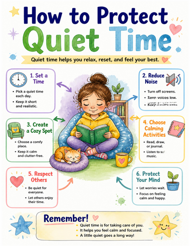 How to Protect Quiet Time I Educational Poster I Classroom Decor