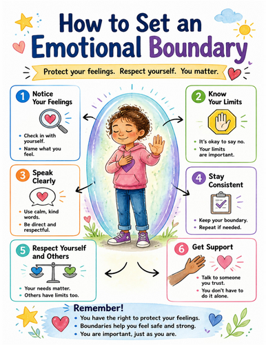 How to Set an Emotional Boundary I Educational Poster I Classroom Decor