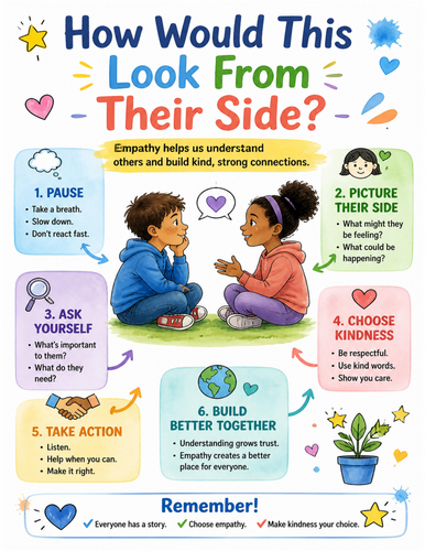 How Would This Look From Their Side I Educational Poster I Classroom Decor