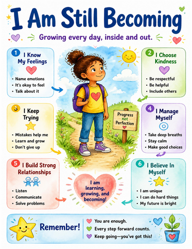 I Am Still Becoming I Educational Poster I Classroom Decor