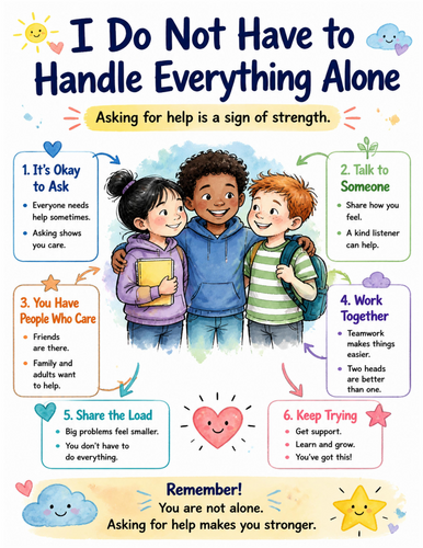 I Do Not Have to Handle Everything Alone I Educational Poster I Classroom Decor