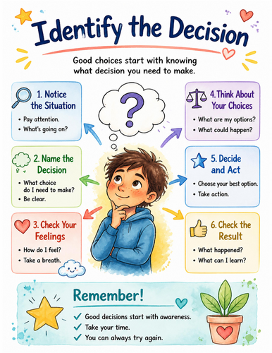 Identify the Decision I Educational Poster I Classroom Decor