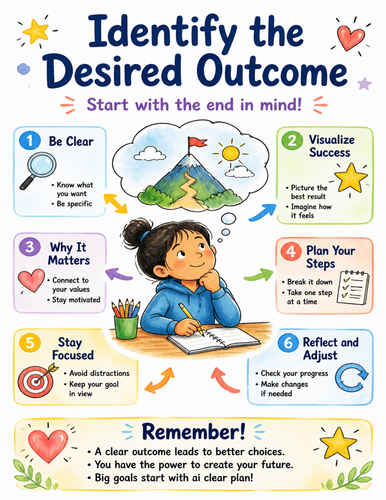 Identify the Desired Outcome I Educational Poster I Classroom Decor