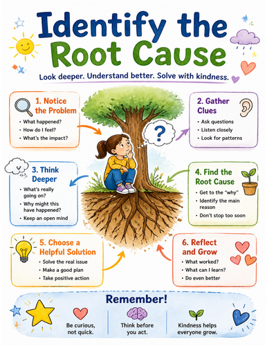 Identify the Root Cause I Educational Poster I Classroom Decor