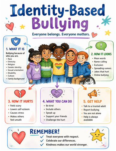 Identity-Based Bullying I Educational Poster I Classroom Decor