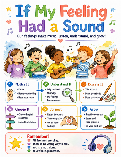 If My Feeling Had a Sound I Educational Poster I Classroom Decor