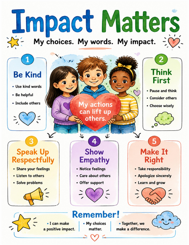 Impact Matters I Educational Poster I Classroom Decor