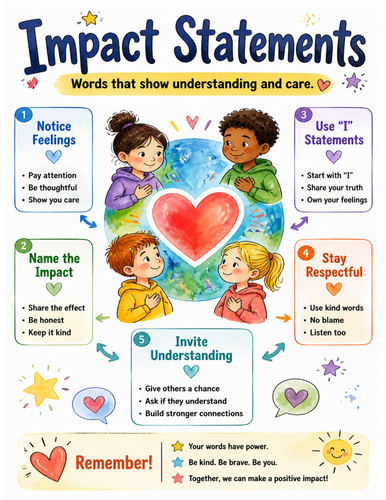 Impact Statements I Educational Poster I Classroom Decor
