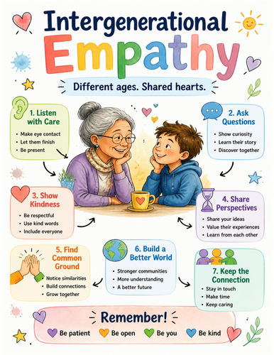 Intergenerational Empathy I Educational Poster I Classroom Decor