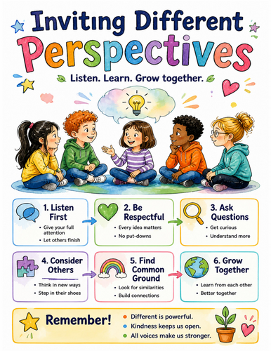 Inviting Different Perspectives I Educational Poster I Classroom Decor