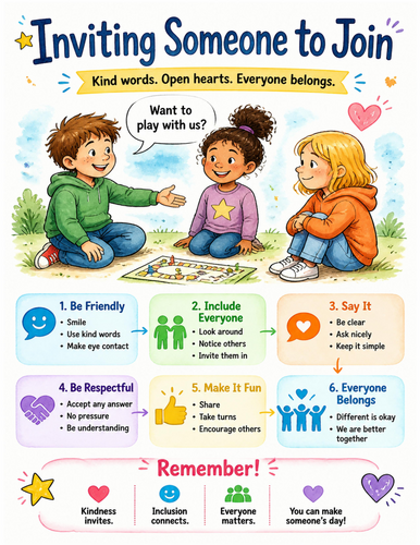 Inviting Someone to Join I Educational Poster I Classroom Decor