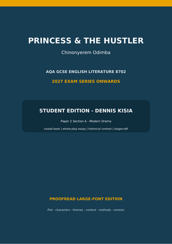 50-page Princess & The Hustler study guide for the 2027 exam series onwards