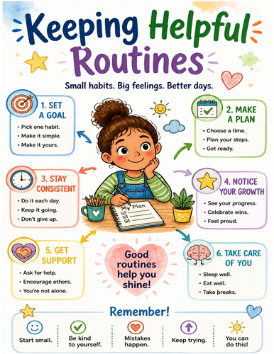 Keeping Helpful Routines I Educational Poster I Classroom Decor