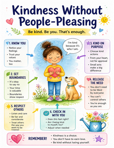 Kindness Without People-Pleasing I Educational Poster I Classroom Decor