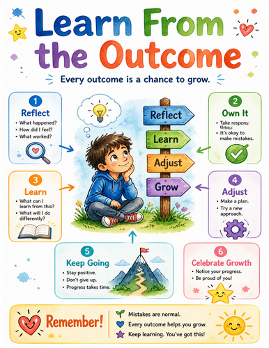 Learn From the Outcome I Educational Poster I Classroom Decor