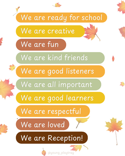 Reception Affirmations/ Classroom Rules - Autumnal
