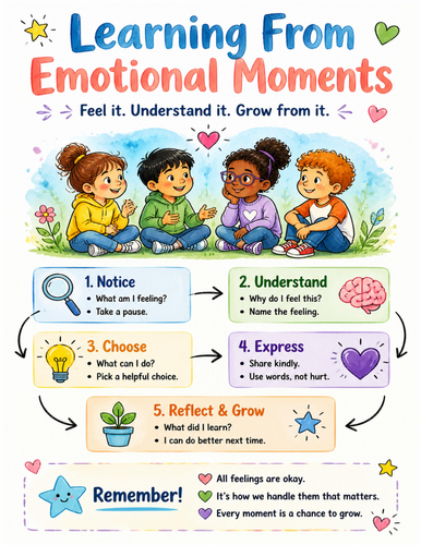 Learning From Emotional Moments I Educational Poster I Classroom Decor