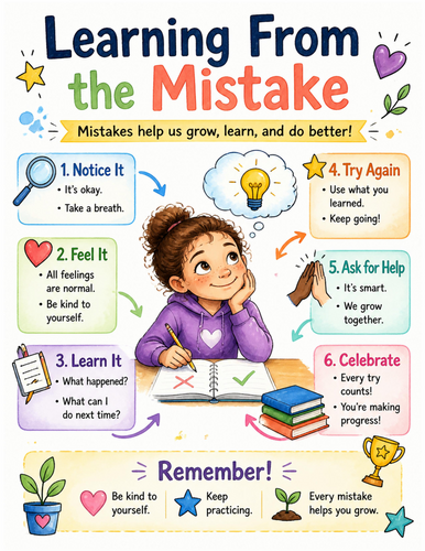 Learning From the Mistake I Educational Poster I Classroom Decor