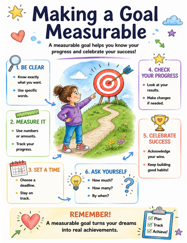 Making a Goal Measurable I Educational Poster I Classroom Decor